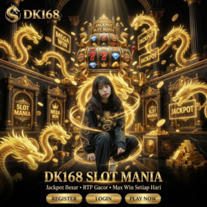 Tampilan antarmuka DK168 Slot Mania yang menampilkan data Live RTP dan bocoran game slot terbaru secara real-time.